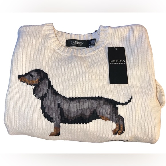 NWT Ralph Lauren Intarsia-Knit Dachshund Cotton Sweater | RARE find | RL | LRL - Picture 7 of 9